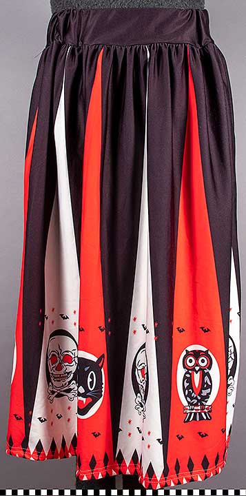 Thumbnail of Drag Costume, Skirt with Skull and Owl Motifs (2021.05.0002)