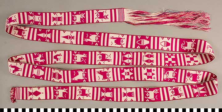 Thumbnail of Pink Colored Belt with Animal and Container Motifs (2021.06.0019)