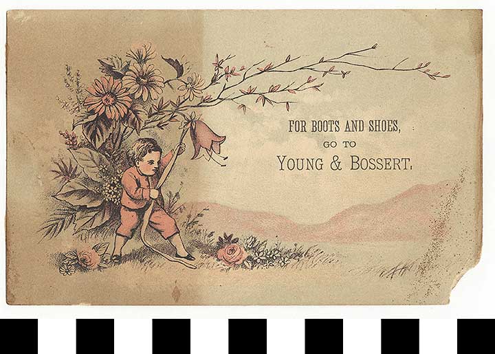 Thumbnail of Business Advertisement Card: Young & Bossert (1972.21.0157)