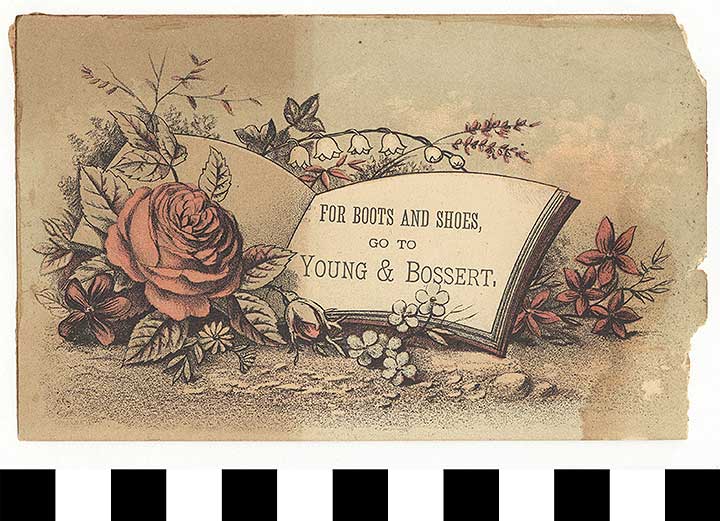 Thumbnail of Business Advertisement Card: Young & Bossert (1972.21.0159)