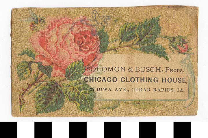 Thumbnail of Business Advertisement Card: Solomon & Busch (1972.21.0214)