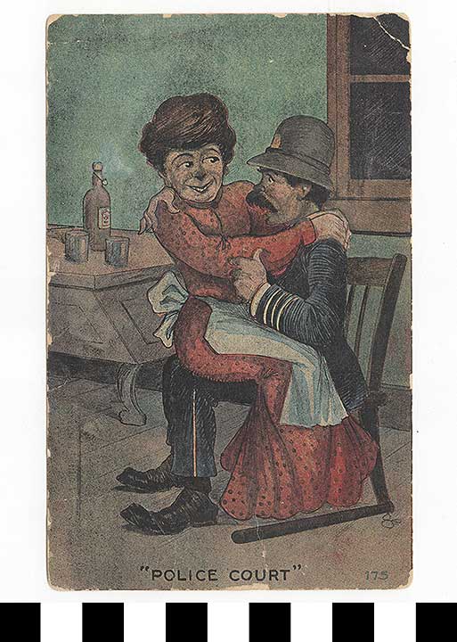 Thumbnail of Postcard: "Police Court" (1972.21.0252)