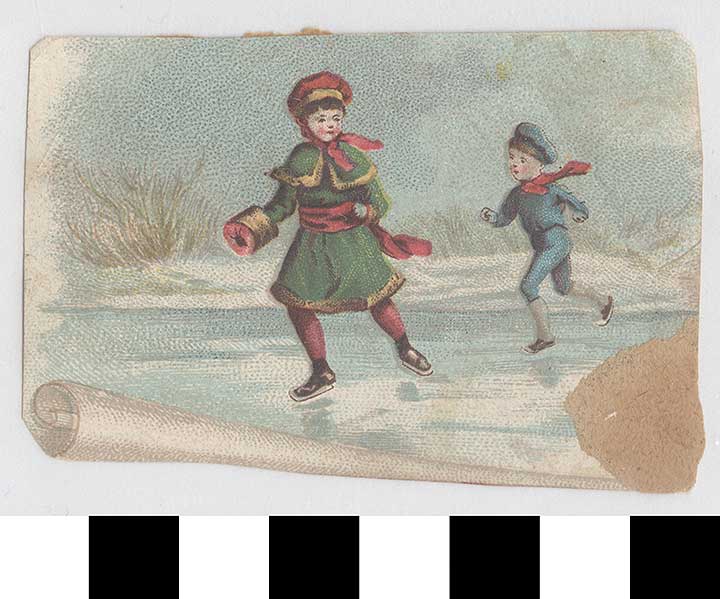 Thumbnail of Card Cut-Out: Ice Skaters  (1972.21.0278)