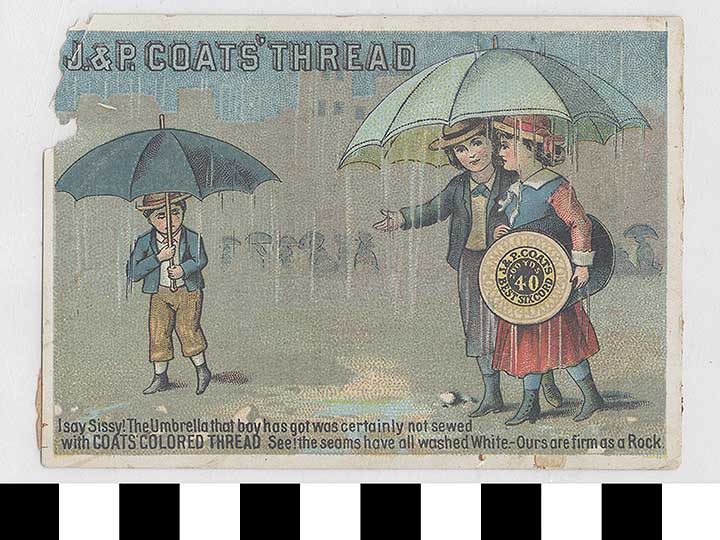 Thumbnail of Business Advertisement Card:  J.P. Coats