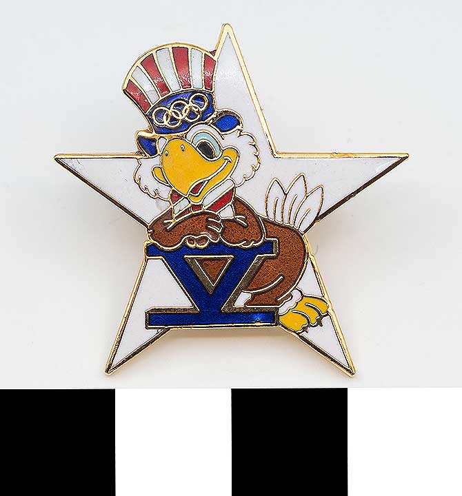Thumbnail of Commemorative Olympic Pin Set: "V," Eagle, White Star (1984.04.0001AA)