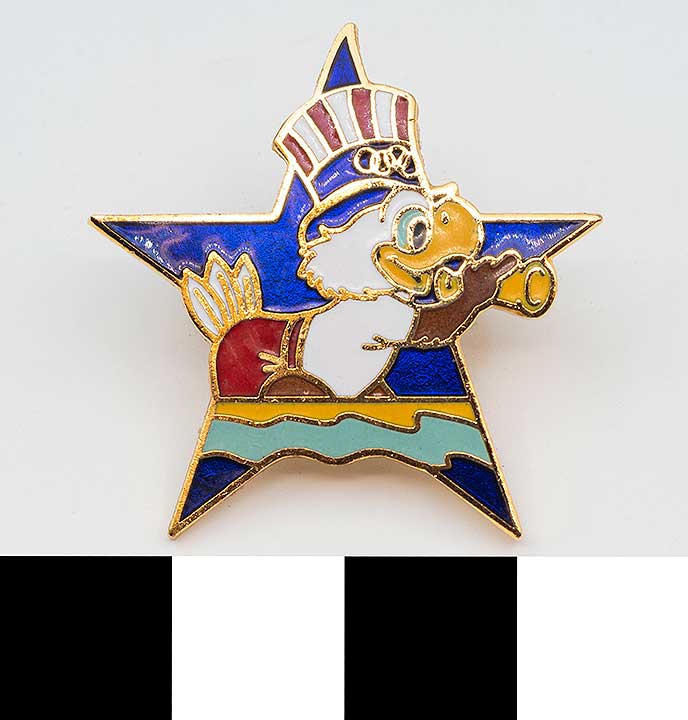 Thumbnail of Commemorative Olympic Pin Set: Eagle Crew Member, Blue Star (1984.04.0001AB)