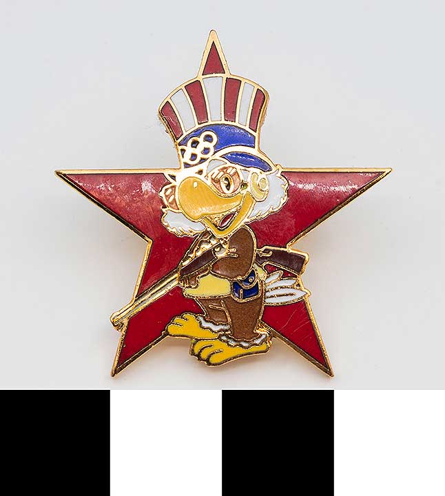 Thumbnail of Commemorative Olympic Pin Set: Eagle Shooter, Red Star (1984.04.0001AD)
