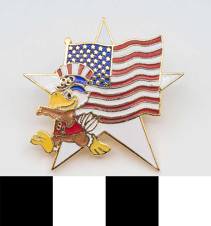 Thumbnail of Commemorative Olympic Pin Set: American Flag, Eagle (1984.04.0001B)