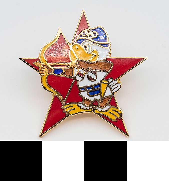 Thumbnail of Commemorative Olympic Pin Set: Eagle with Bow, Red Star (1984.04.0001G)