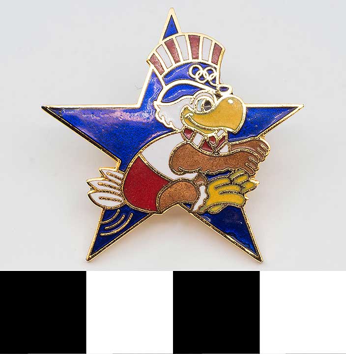 Thumbnail of Commemorative Olympic Pin Set: Eagle, Blue Star (1984.04.0001J)