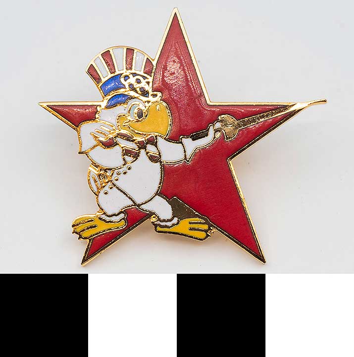 Thumbnail of Commemorative Olympic Pin Set: Eagle Fencing, Red Star (1984.04.0001U)