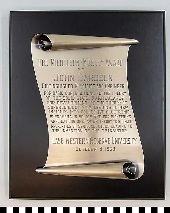 Thumbnail of Plaque: The Michelson-Morley Award (1991.04.0008)