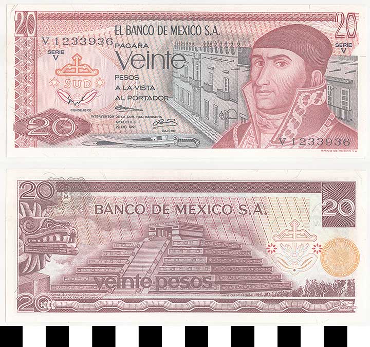 Thumbnail of Bank Note: Mexico, 20 Pesos (1992.23.1114C)