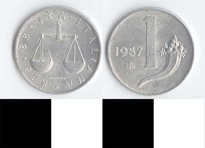 Thumbnail of Coin: Italy, 1 L (1998.03.0393)