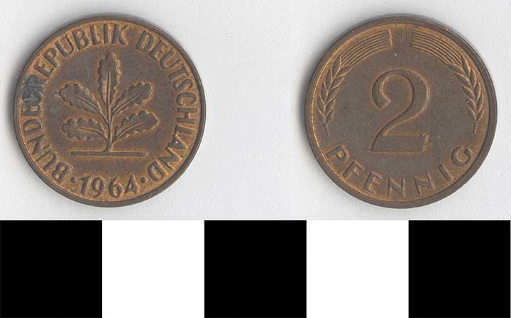 Thumbnail of Coin: West Germany, 2 Pfennig (1998.03.0425)