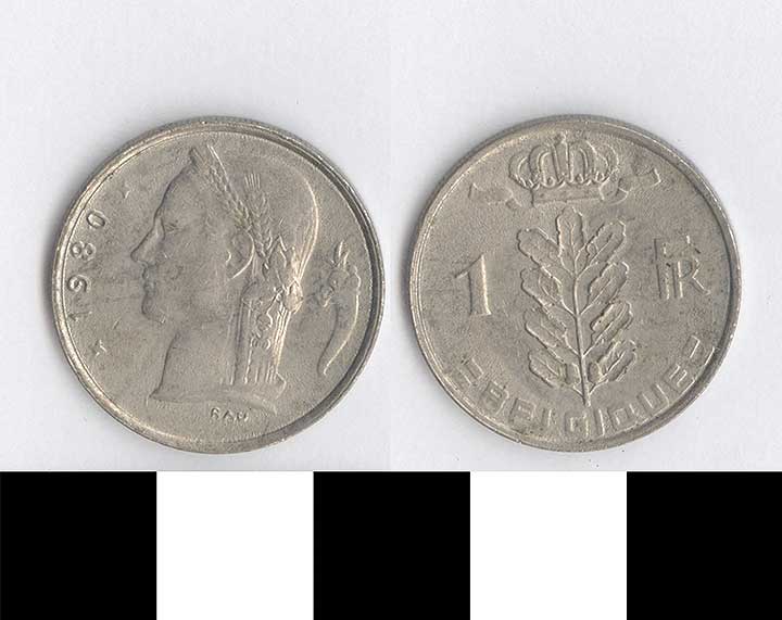 Thumbnail of Coin: Kingdom of Belgium, 1 Franc (1998.03.0666)