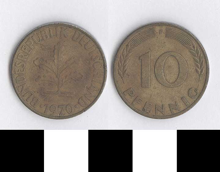 Thumbnail of Coin: West Germany, 10 Pfennigs (1998.03.0667)