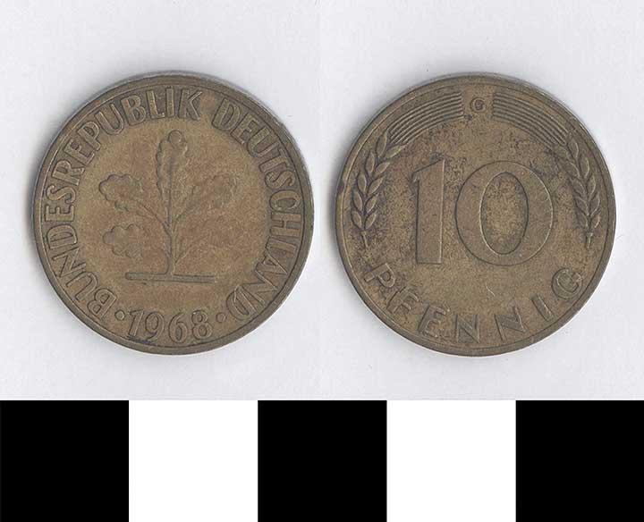Thumbnail of Coin: West Germany, 10 Pfennigs (1998.03.0668)
