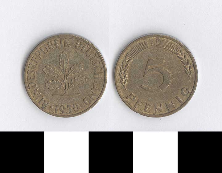 Thumbnail of Coin: West Germany, 5 Pfennigs (1998.03.0669)