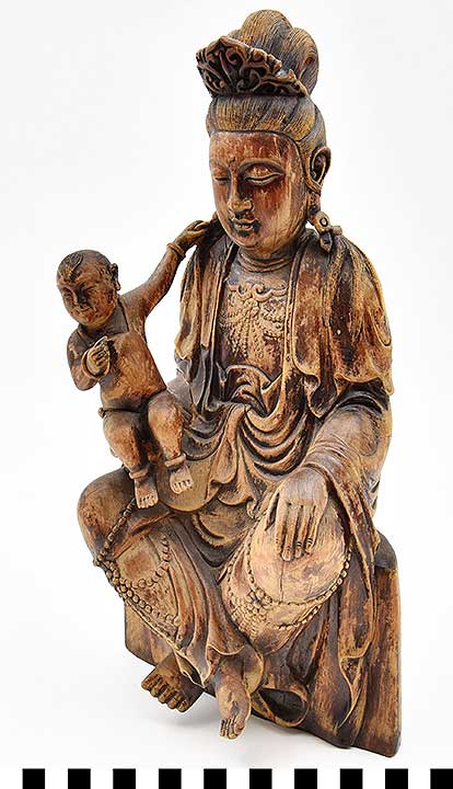 Thumbnail of Carving: Guanyin (Kannon, Kuanyin, Avalokiteshvara) and Child (2010.03.0002)