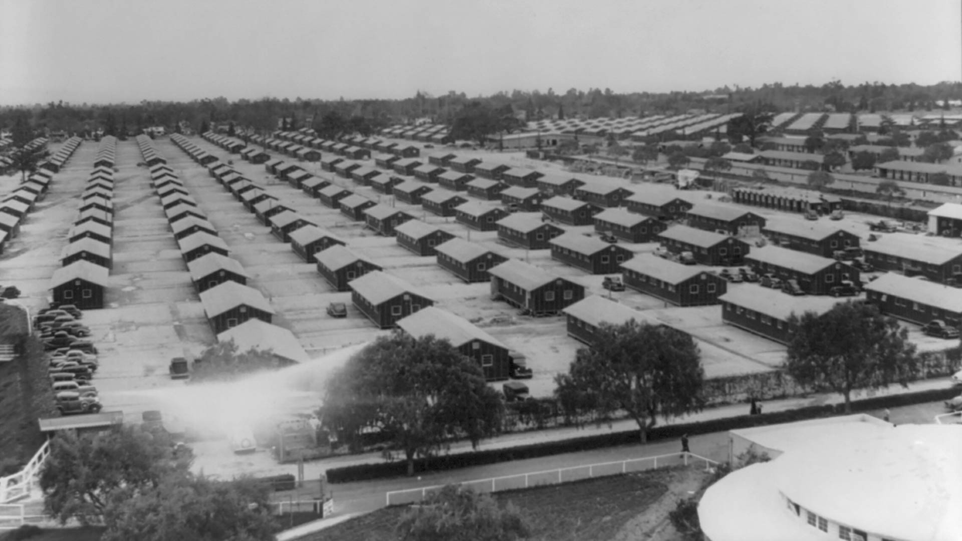 /img/a general view of quarters for evacuees of Japanese ancestry who will be transferred later to War Relocation Authority centers for the duration of the war.