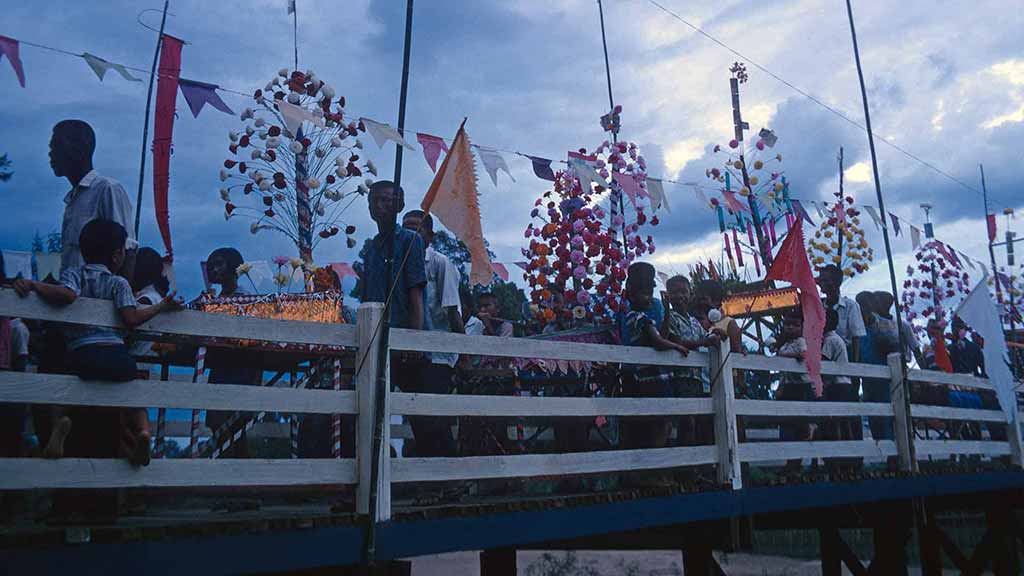 Monks at a Bridge Opening in Northern Thailand