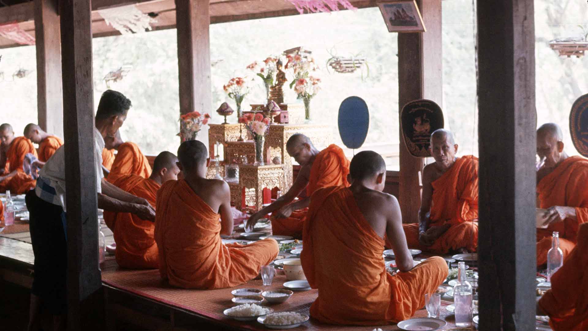 monks gather for meal