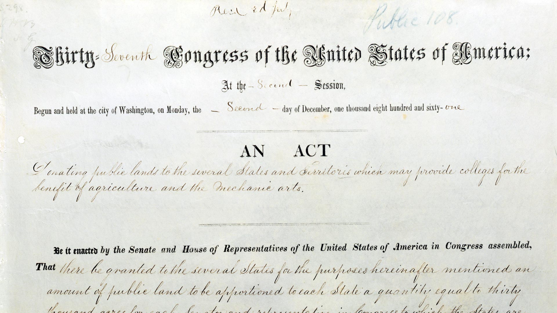 UI150: The Morrill Land Grant Act, Blog, Spurlock Museum, U of I