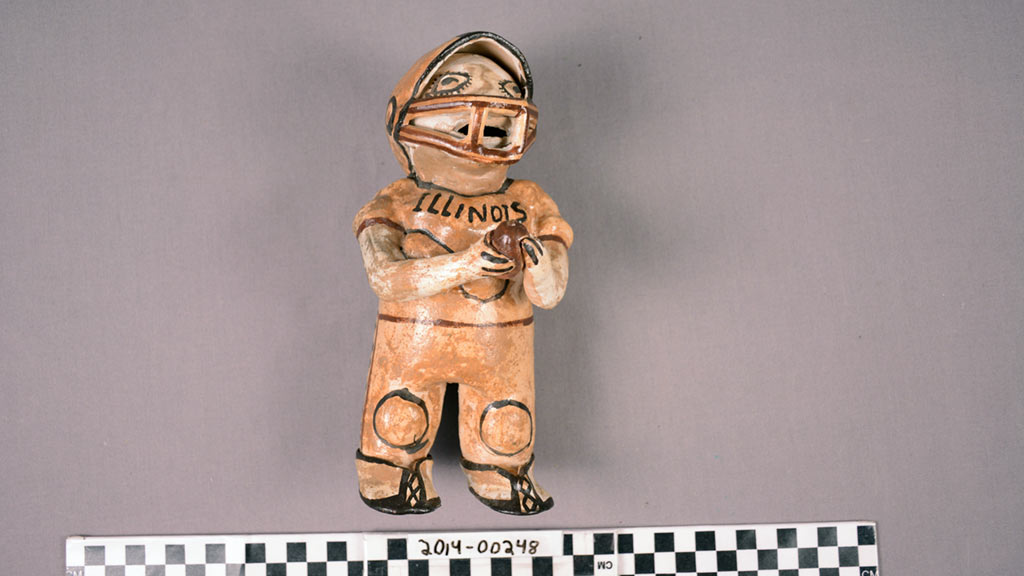 MVP? A Football Figurine by Canelos Potters Estela Dagua and Miriam Vargas