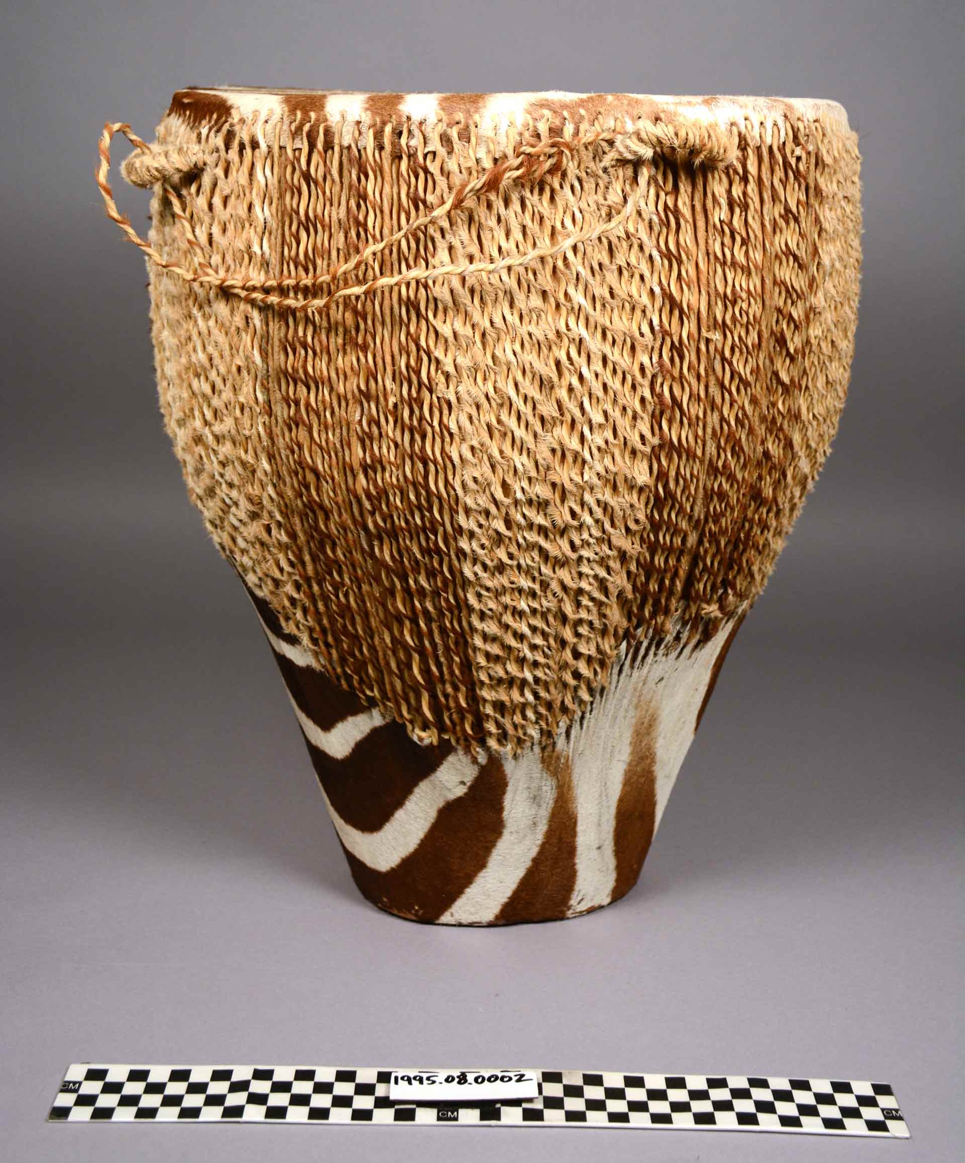 Weaved basket under warm light