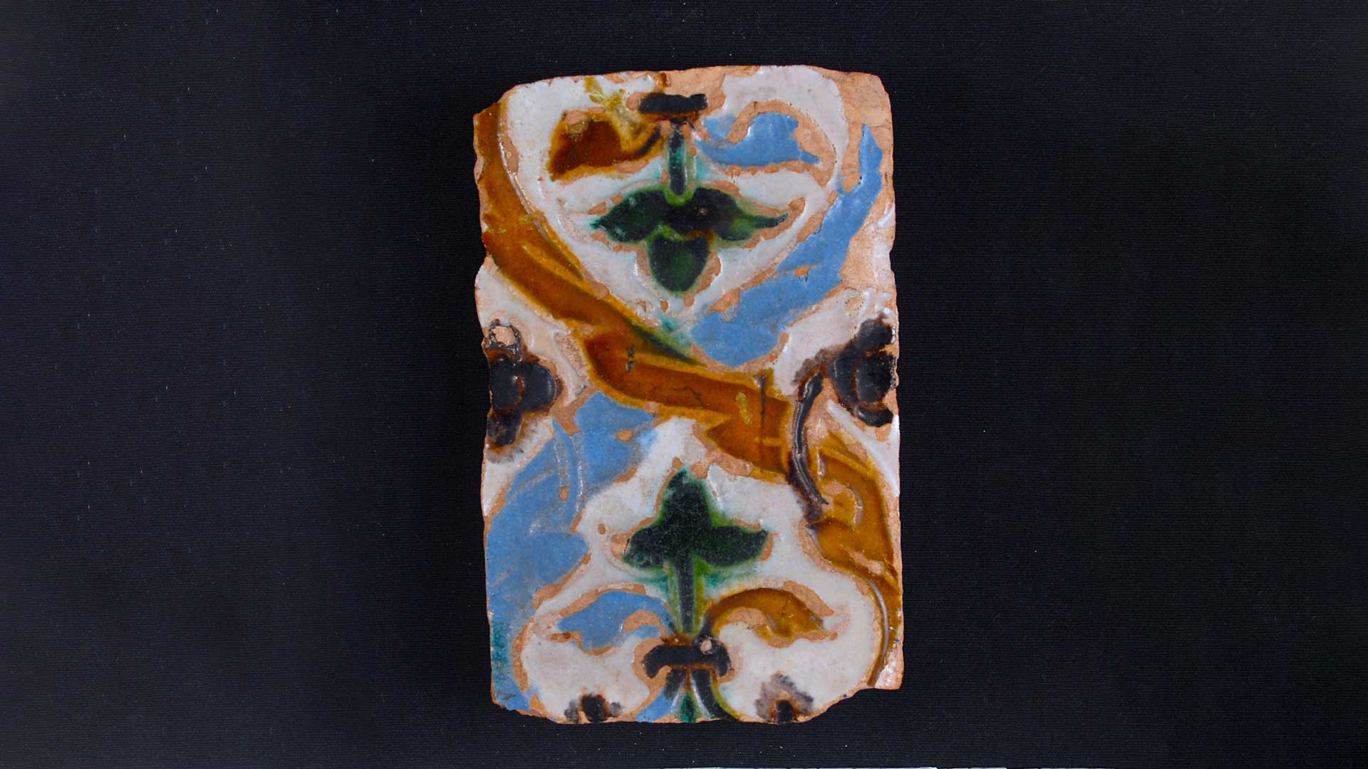 piece of painted ceramic pottery