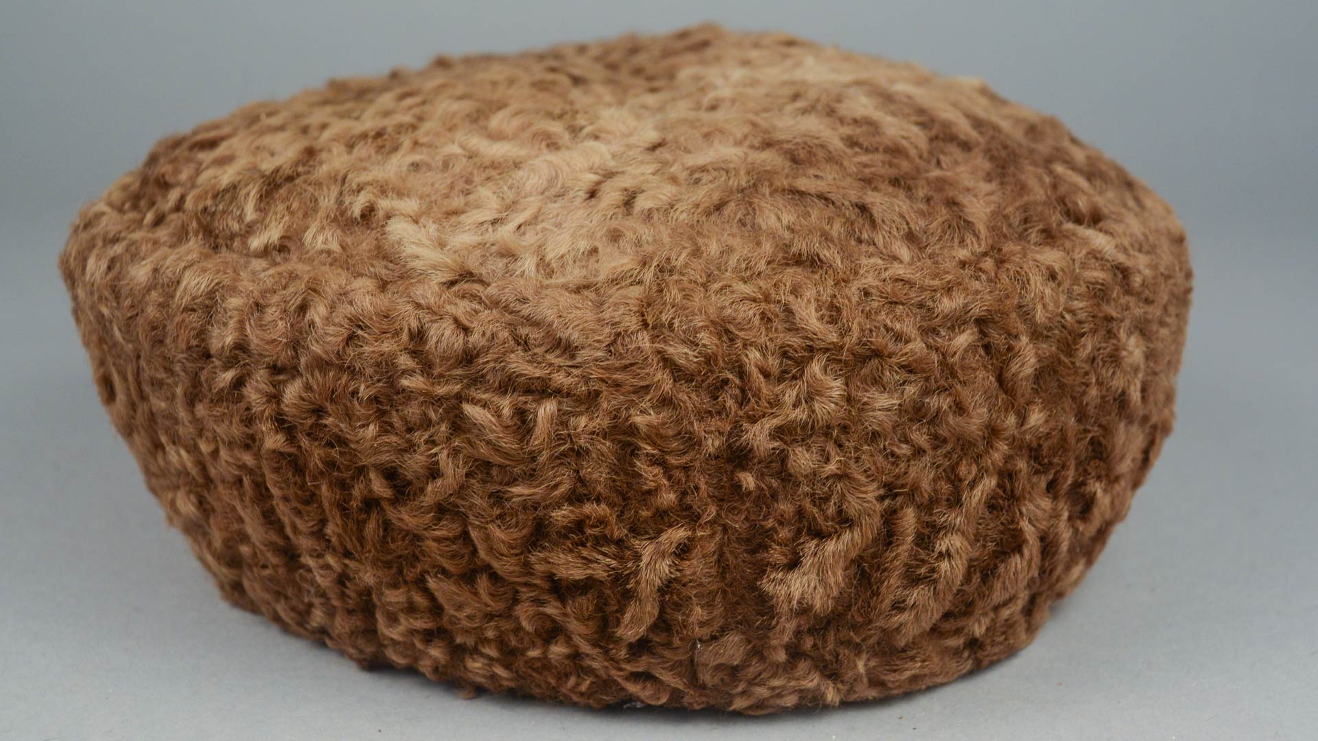 short round brown wool hat