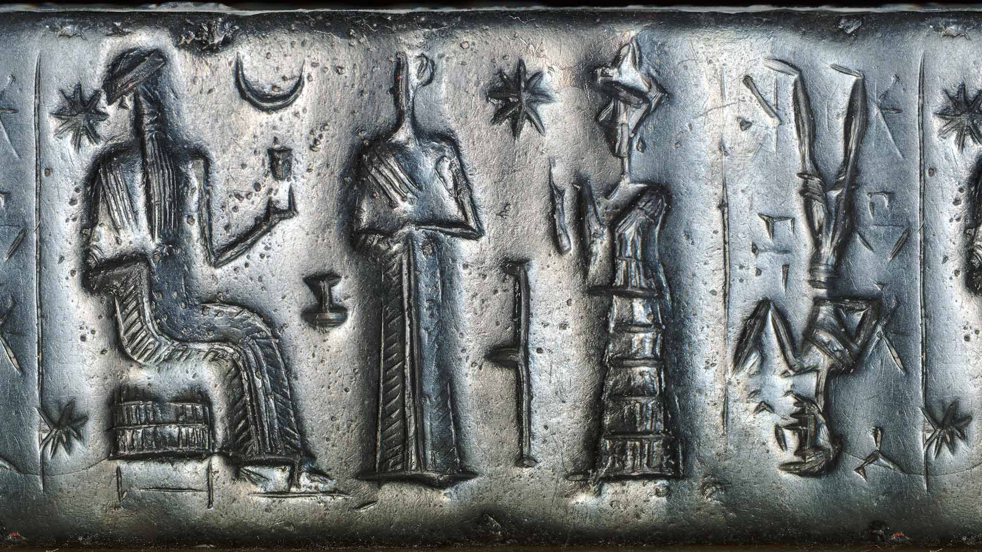 cylinder seal showing presentation scene