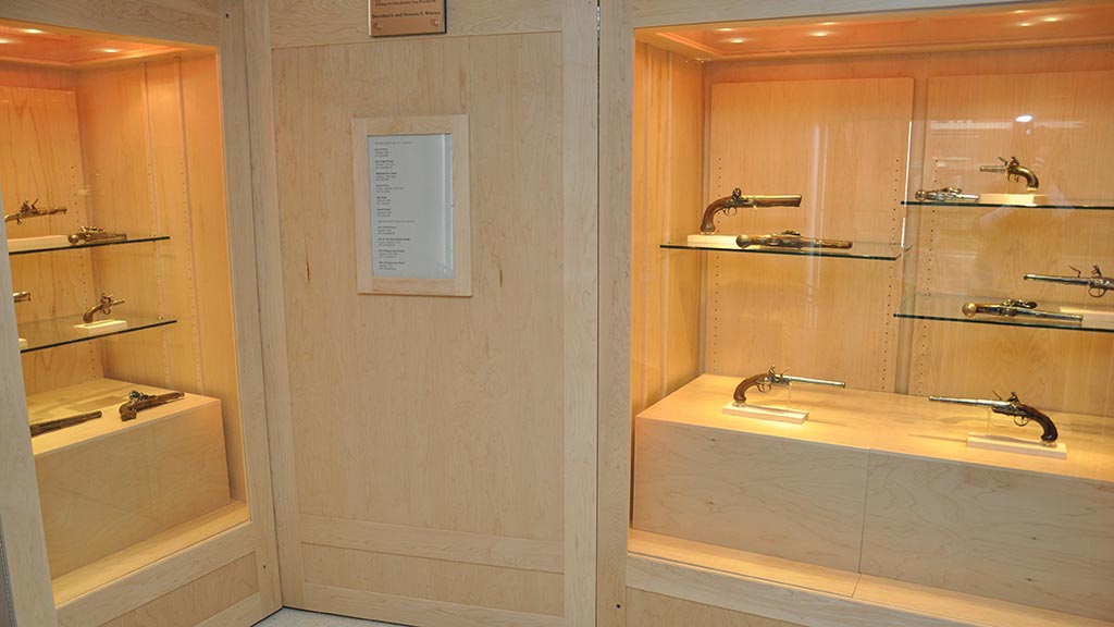 overview of Historic Firearms Collection exhibit