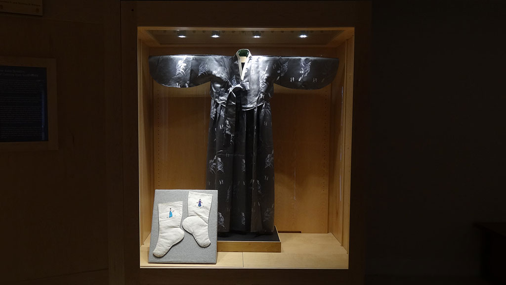 case with a black hanbok in it