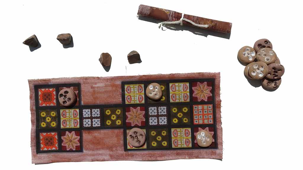 art craft with floral pattern