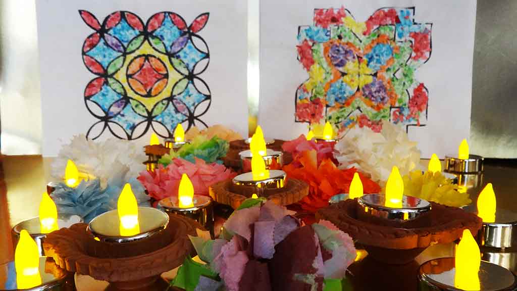 candles and drawings