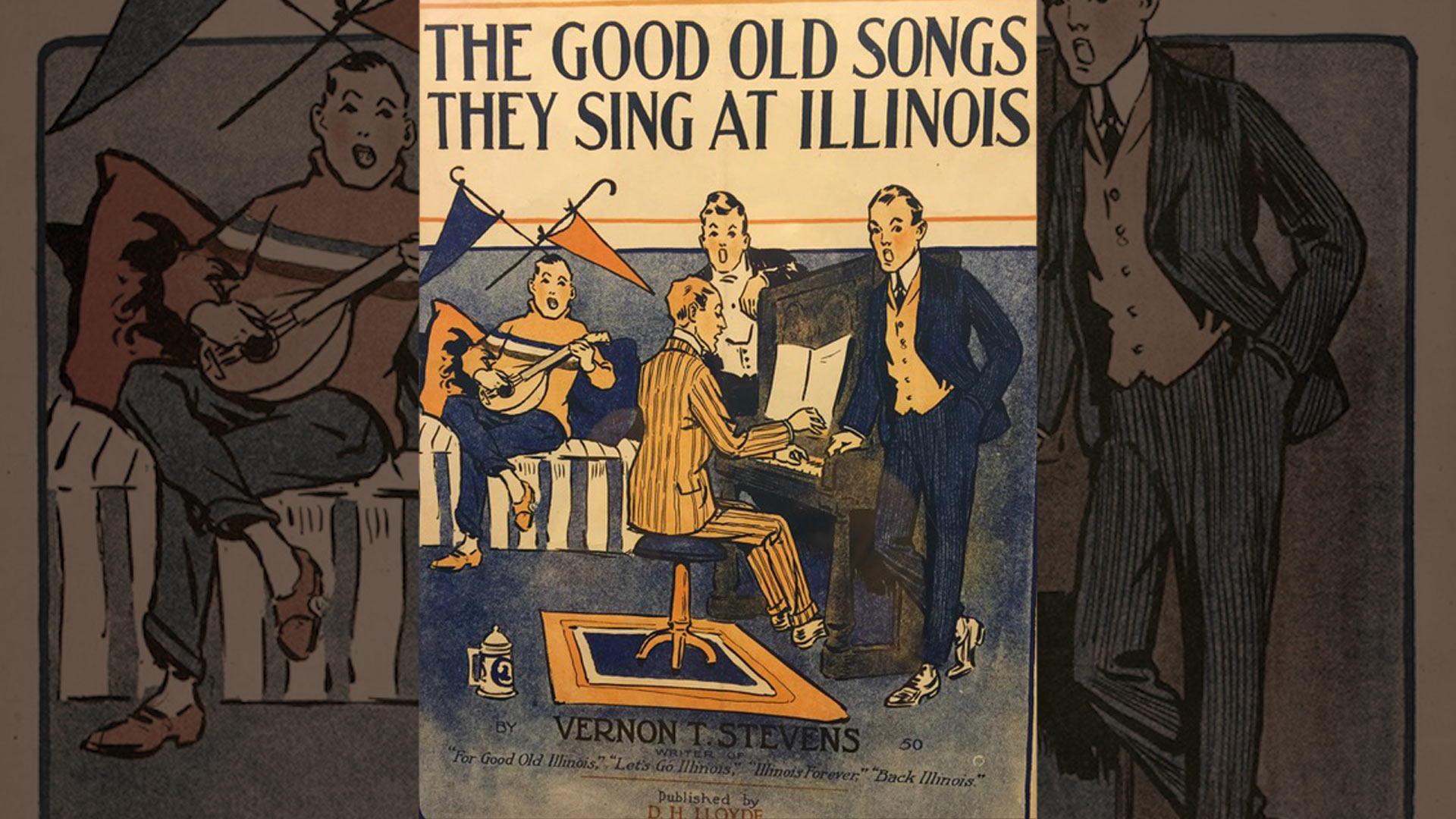 The Good Old Songs They Sing at Illinois, sheet music cover from Joe Rank