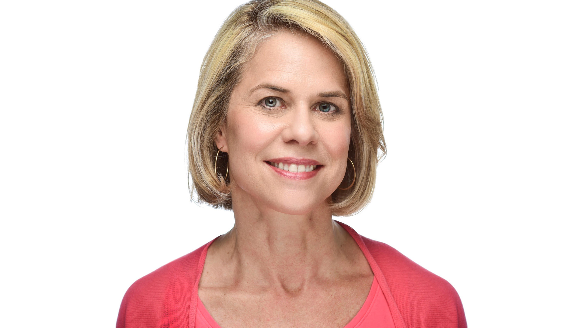 portrait photo of a woman on a white background