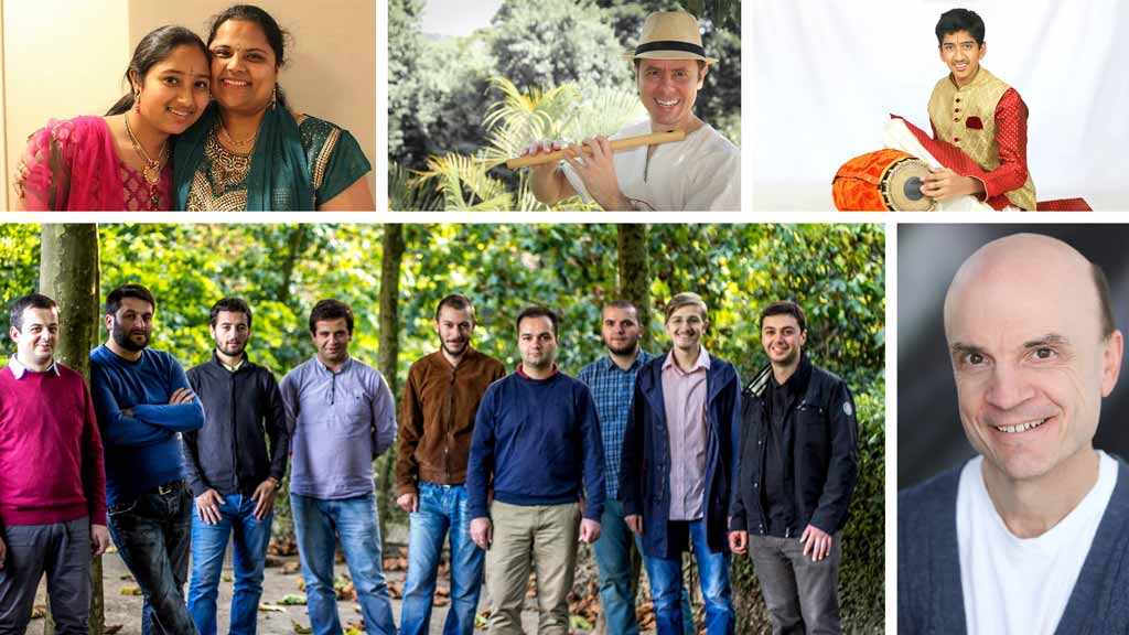 Collage of the various performers participating