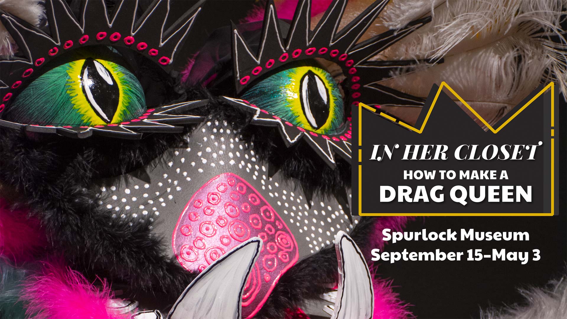 In Her Closet How to Make a Drag Queen logo with animal mask closeup