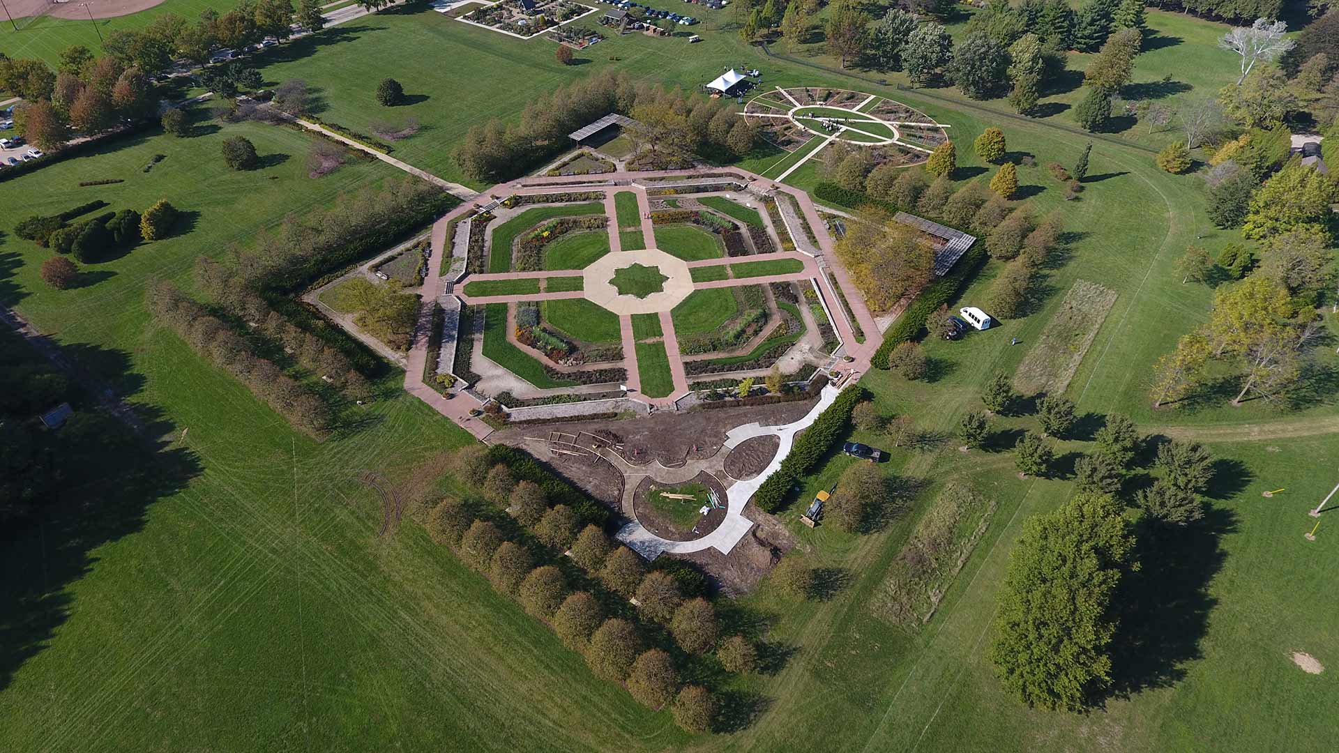 arboretum overhead shot