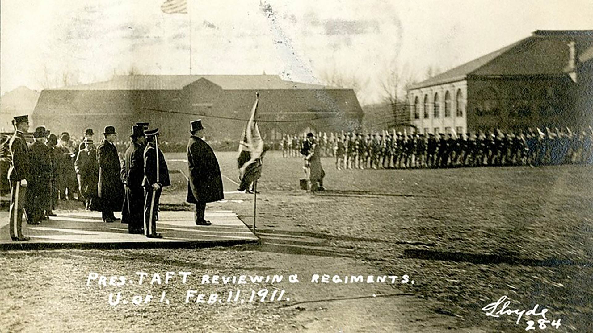 A photo of president visiting the U of I in 1911