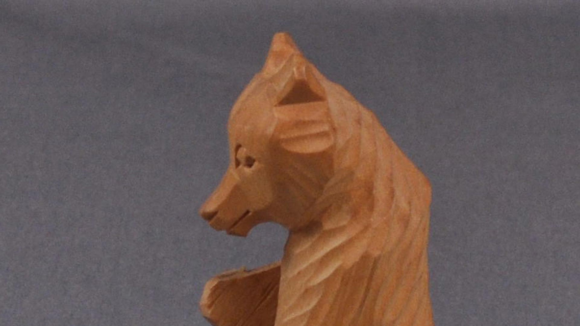 wooden bear figure