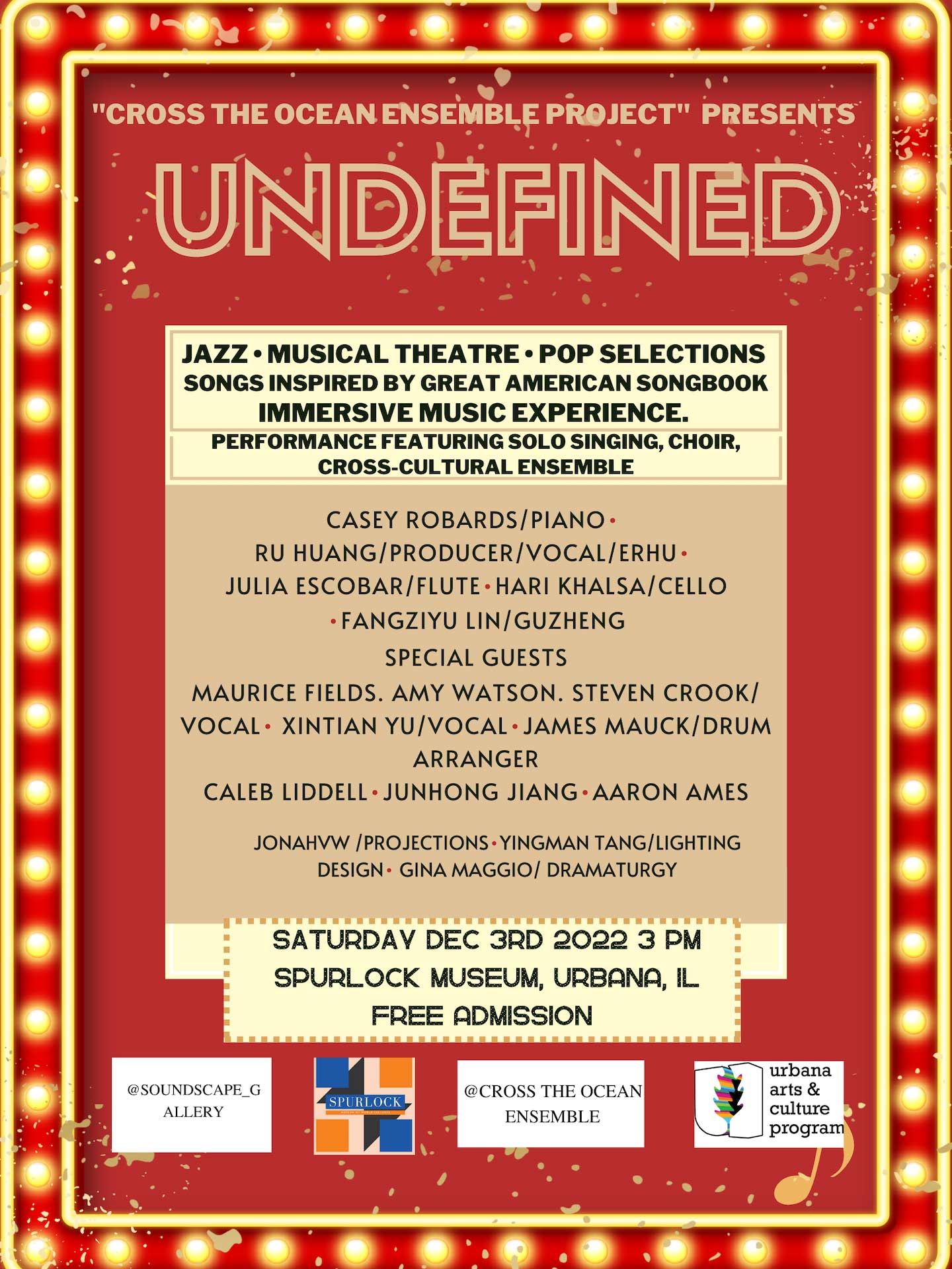 Undefined Poster with a list of cast and special guests