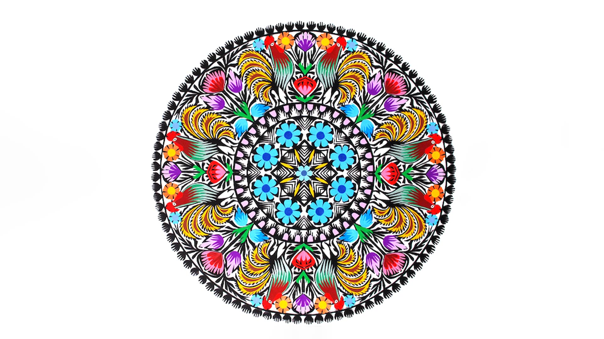 colorful geometric designs arranged in a circle