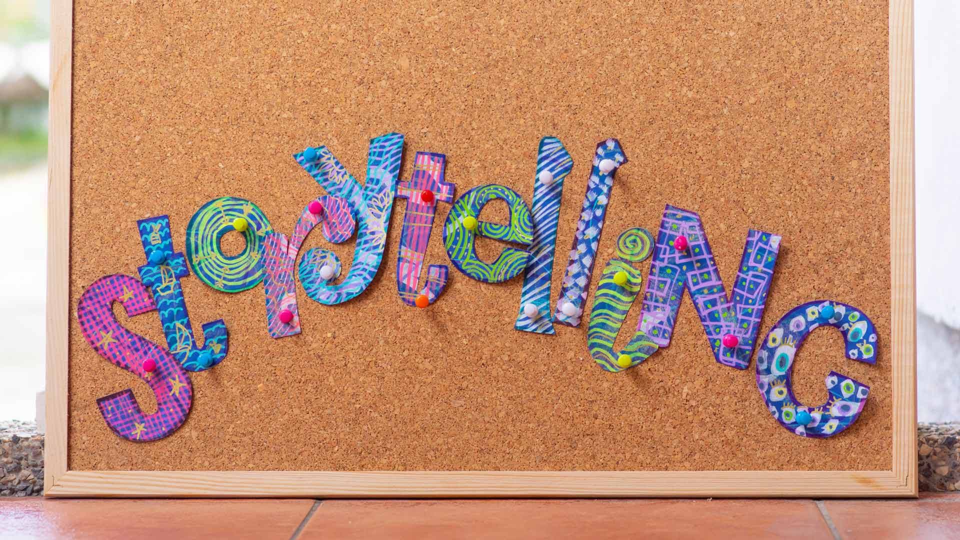 Cut-out letters that spell 