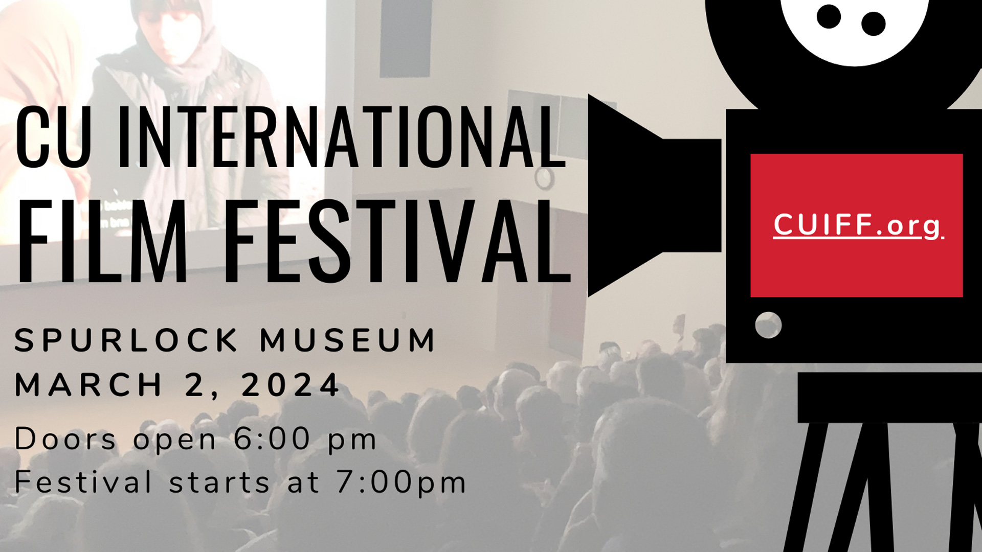 Flyer for CU International Film Festival including information found in event post