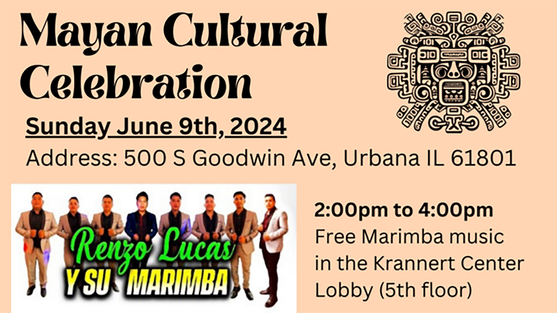 event flyer for the Mayan Cultural Celebration