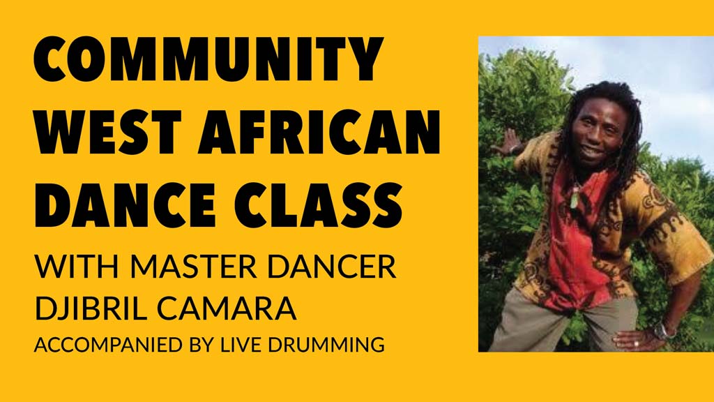 Title page for this event with a photo of the master dancer.